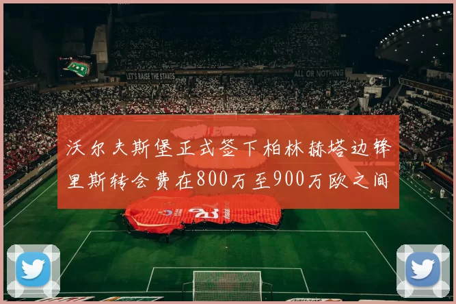 沃尔夫斯堡正式签下柏林赫塔边锋里斯转会费在800万至900万欧之间